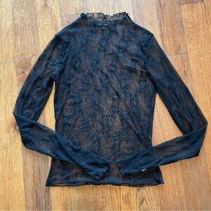 🖤 Wild Fable Black Sheer Lace Top 🖤